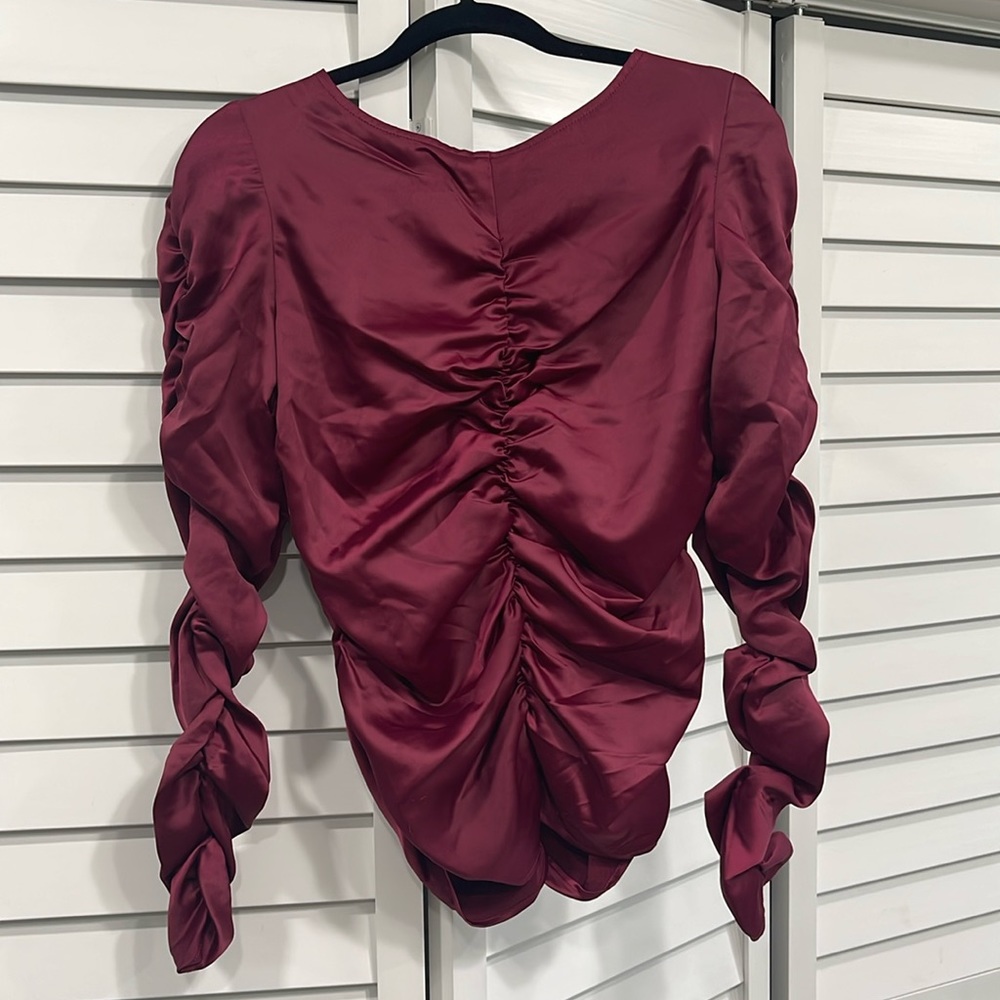 Used once, burgundy top